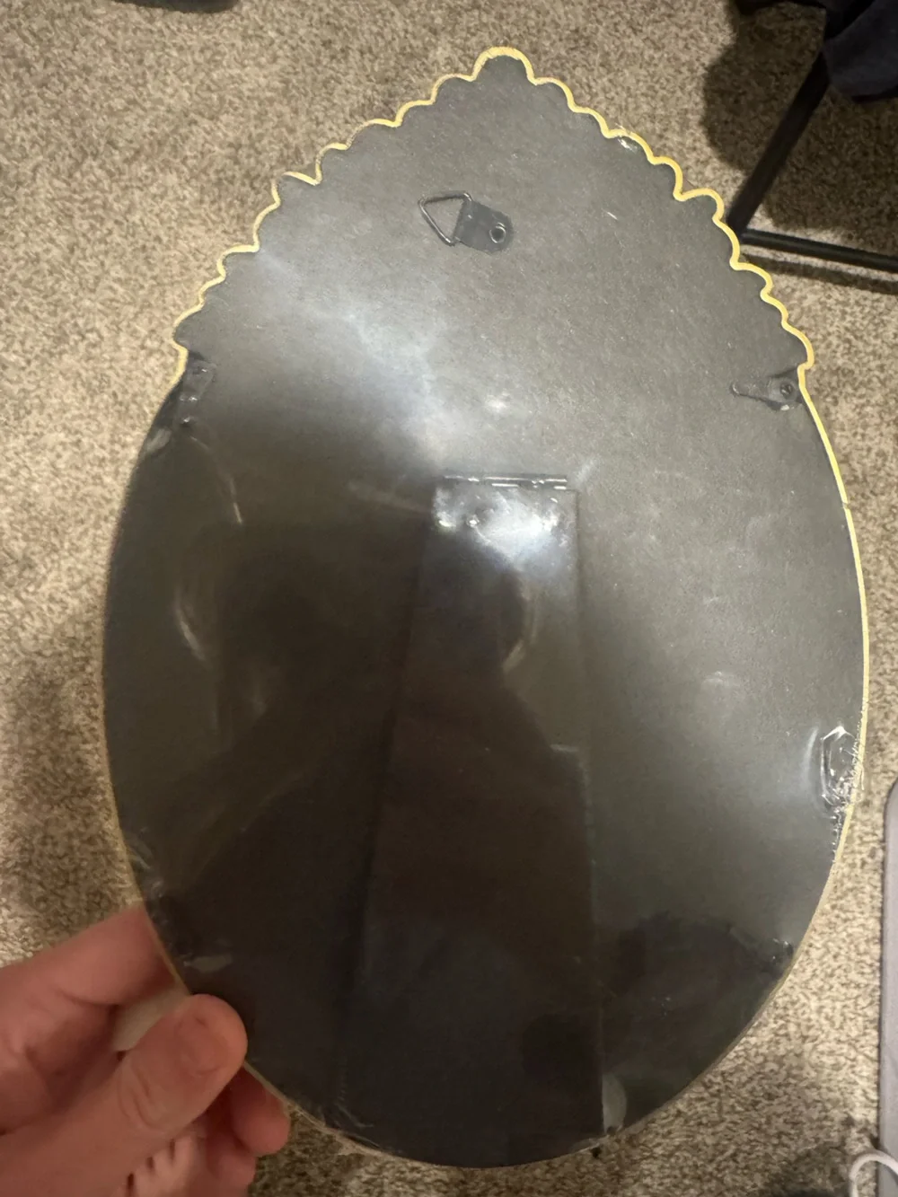 Ornate Gold Oval Stand or Hang Chalkboard Sign - Decorative Home Accent